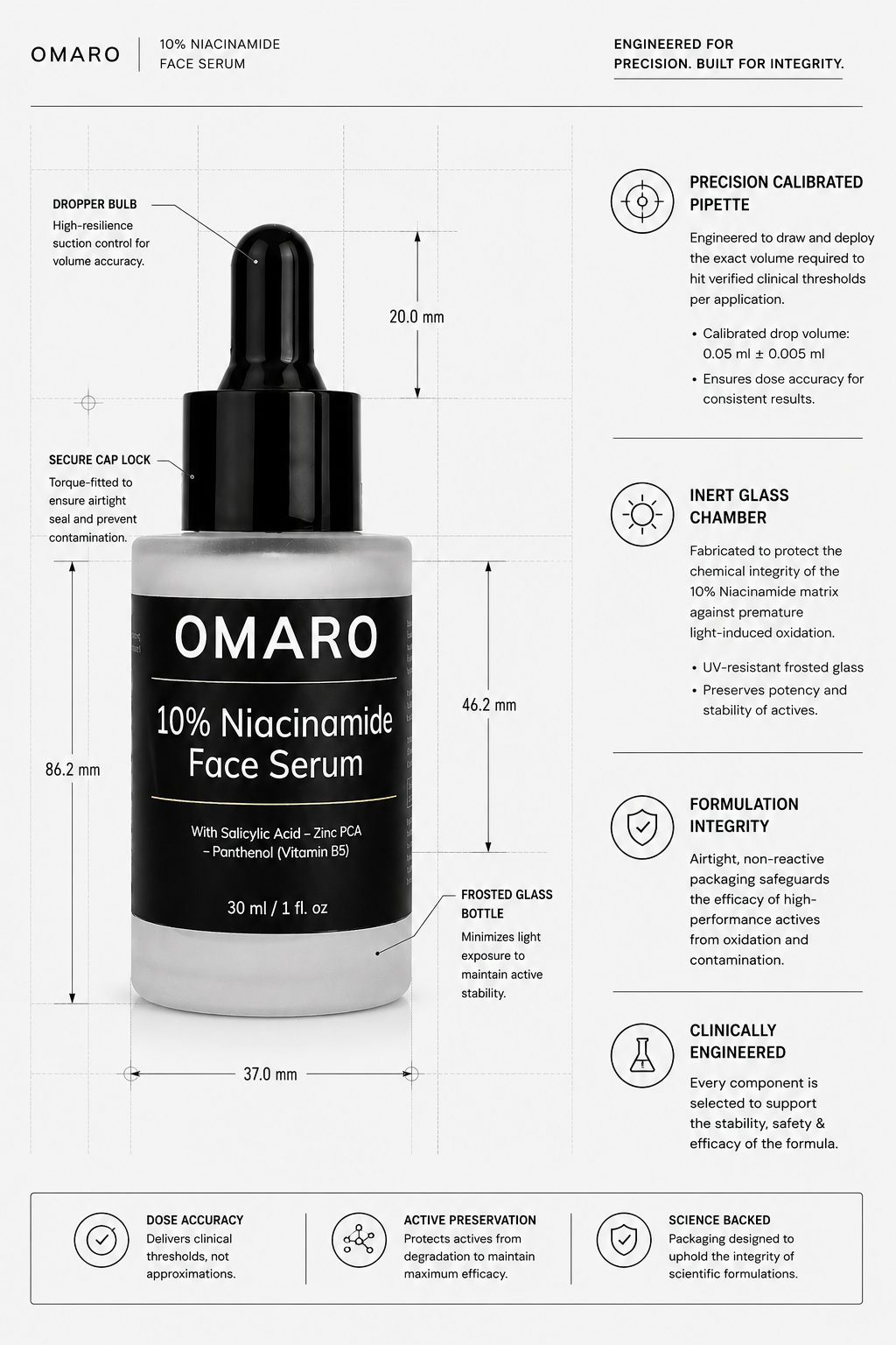 OMARO 10% Niacinamide Face Serum
