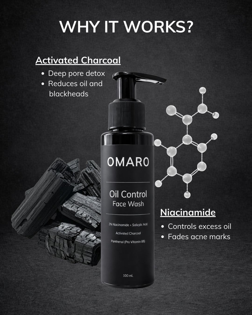 OMARO Oil Control Face Wash for Men