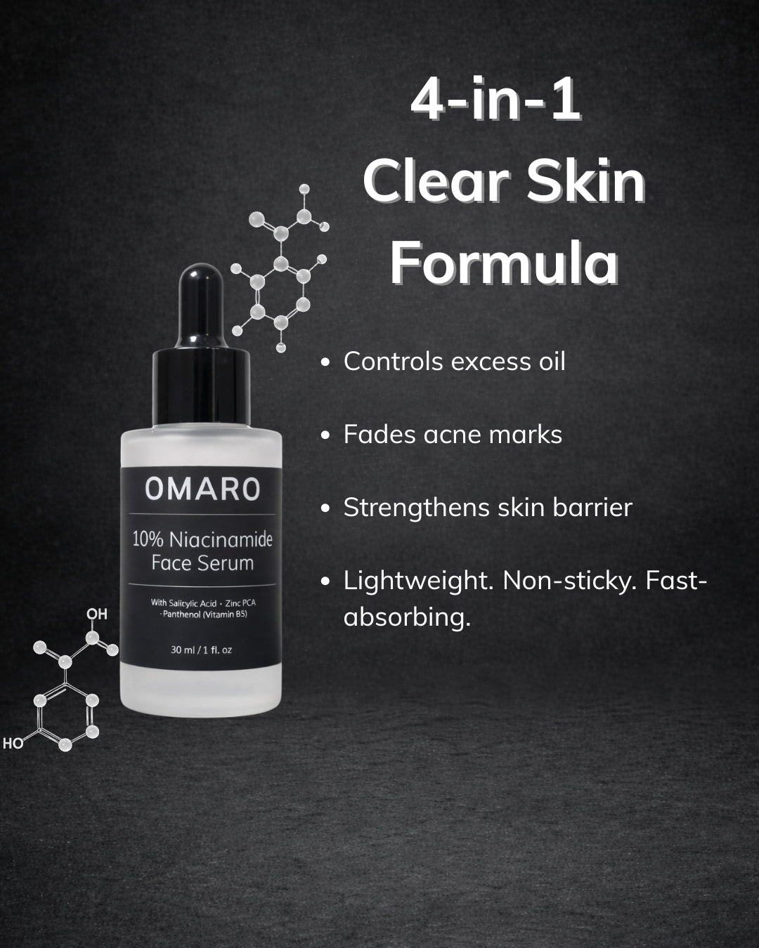 OMARO 10% Niacinamide + Salicylic Serum