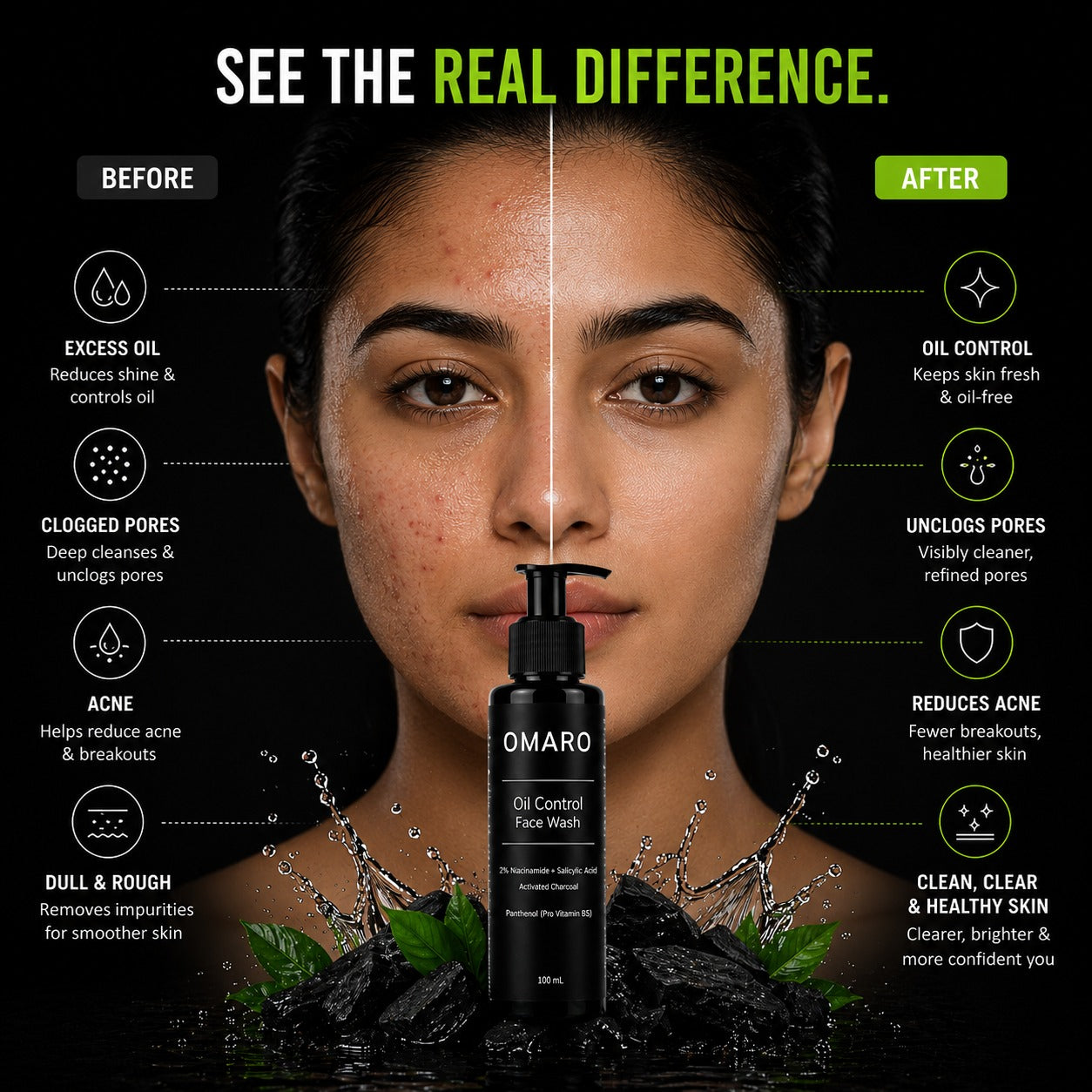 OMARO Oil Control Face Wash