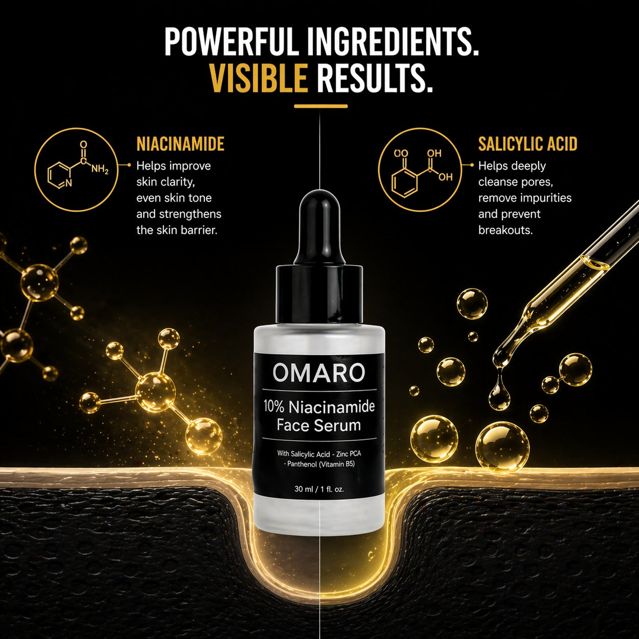 OMARO 10% Niacinamide + Salicylic Serum